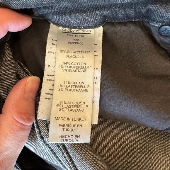 Good American Dark Gray Skinny Jeans - Picture 4 of 8